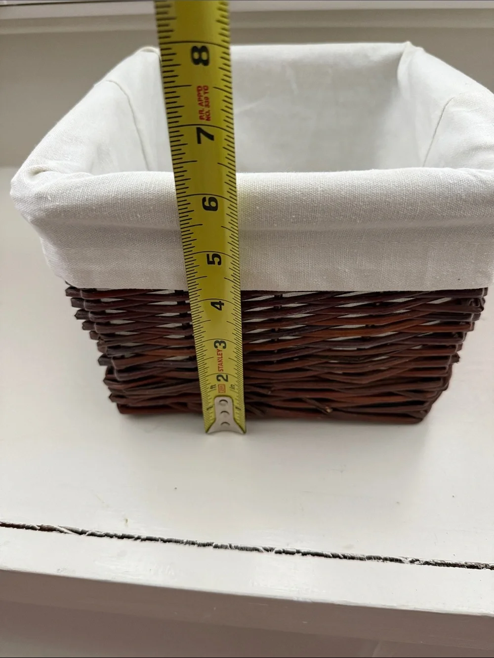 Woven Rattan Storage Baskets with Cream Lining - Set of 3